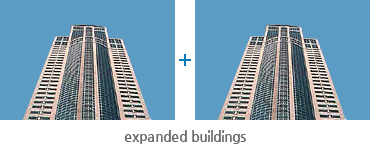 expanded buildings